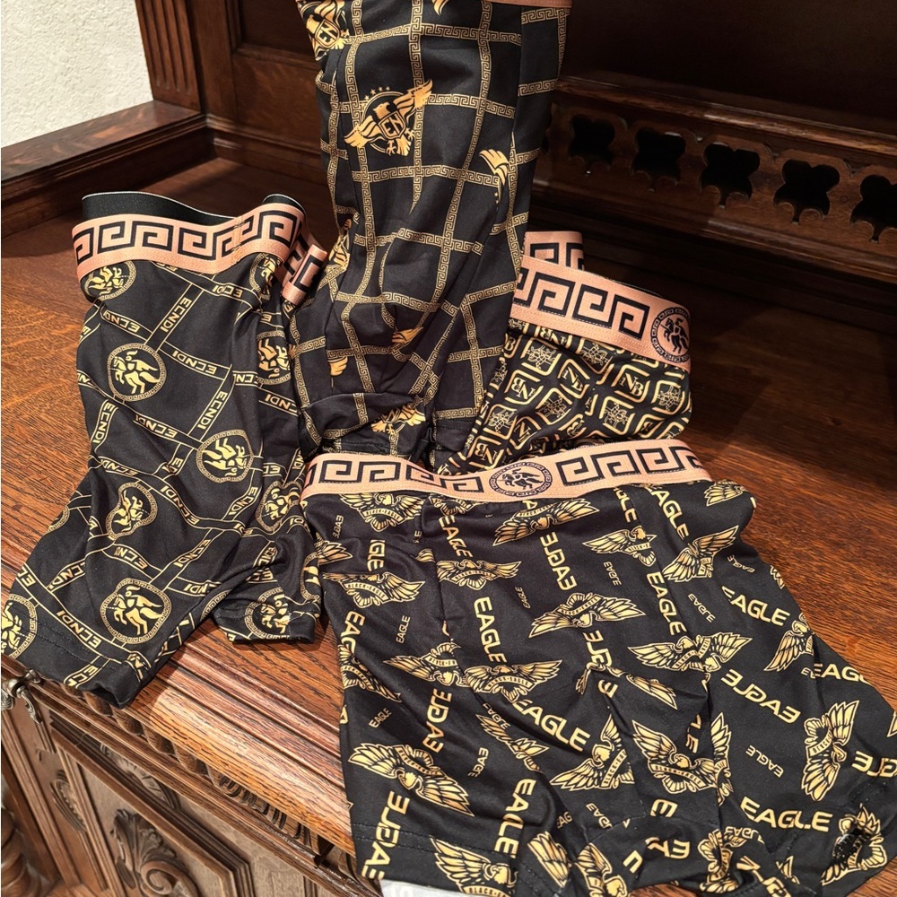 VERSACE STYLE Print Boxer Briefs 4 Set